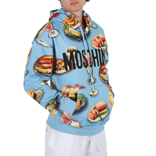【送料&関税込】Moschino Psychedelic Print Sweatshirt Sweatshirt Moschino Blue size M International in Cotton