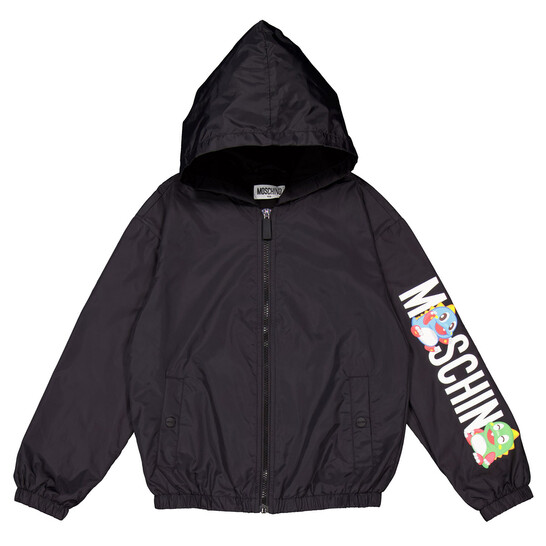 Dress Moschino Zip Up Moschino Boys Logo-Print Zip-Up Jacket