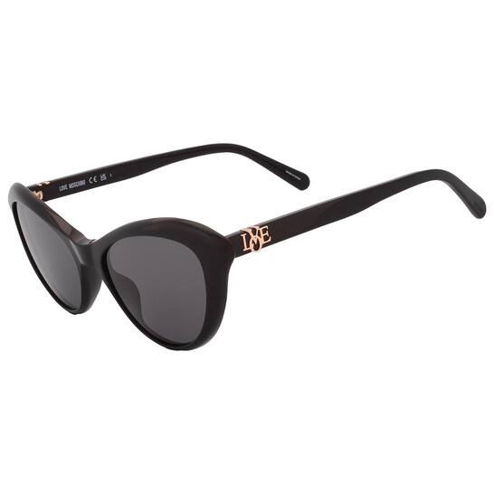 LOVE MOSCHINO BLACK CAT EYE SUNGLASSES NEW WITHOUT TAG Moschino MOS155/S 807/9O Cat Eye Black Sunglasses  main image 2