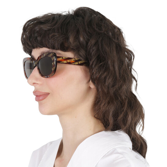 Moschino Grey Square Ladies Sunglasses MOS132/S 02VM/IR 53 