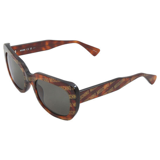 Moschino Grey Square Ladies Sunglasses MOS132/S 02VM/IR 53