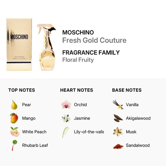 Moschino Ladies Fresh Gold Couture EDP Spray 1.7 oz Fragrances