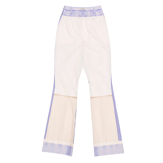 パンツ MOSCHINO COUTURE Woman Pants Grey 03380528 1485 MOSCHINO Embellished pleated crepe straight-leg pants | THE