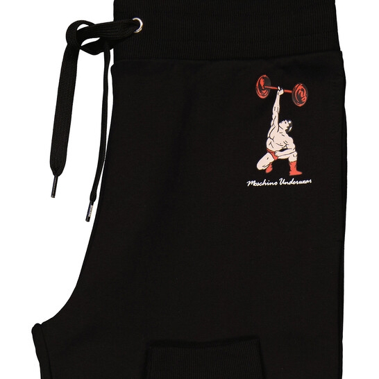 Moschino Men's Black Moschino Underwear Logo Track Pants
