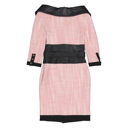 Moschino Pink Two-Tone Belted Minidress, Brand Size 40 (US  display picture 1