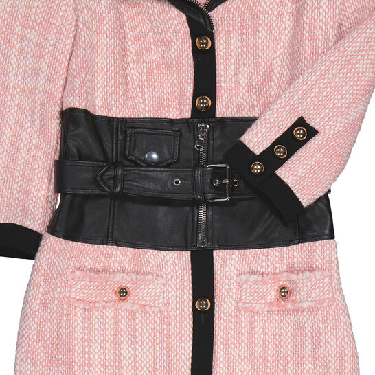 Moschino Pink Two-Tone Belted Minidress, Brand Size 40 (US  display picture 2