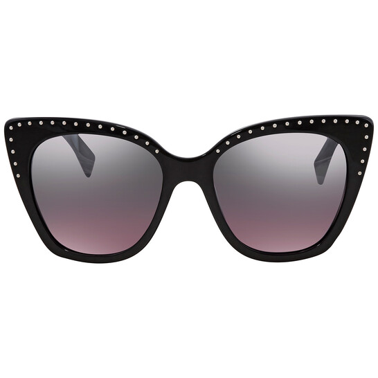Moschino Silver Violet Mirror Cat Eye Ladies Sunglasses  display picture 2