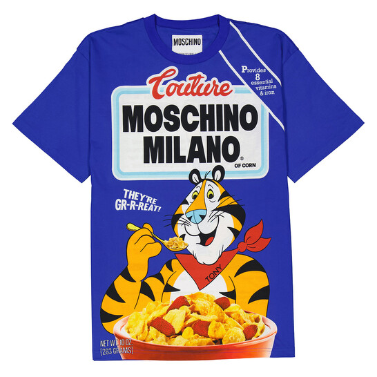 Moschino Tony The Tiger Oversized T-Shirt In Blue, Size XX-Small