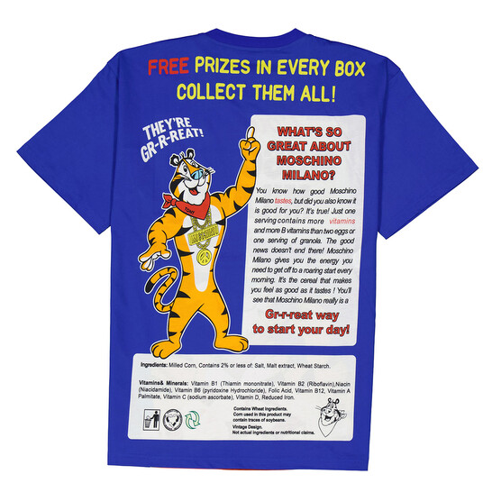 Moschino Tony The Tiger Oversized T-Shirt In Blue, Size XX
