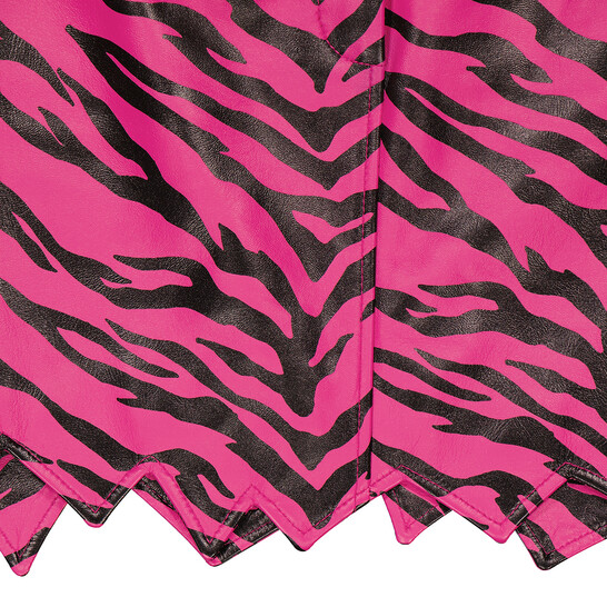 レア!MOSCHINO スカート Moschino X The Flintstones Fuchsia Zebra Print Leather Skirt