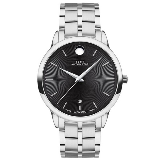 Movado 1881 Automatic Black Dial Unisex Watch 0607618 - Watches