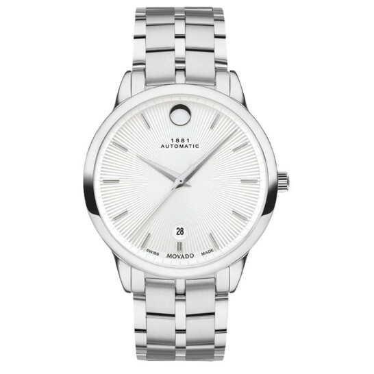Movado 1881 Automatic Silver Dial Unisex Watch 0607619 - Watches