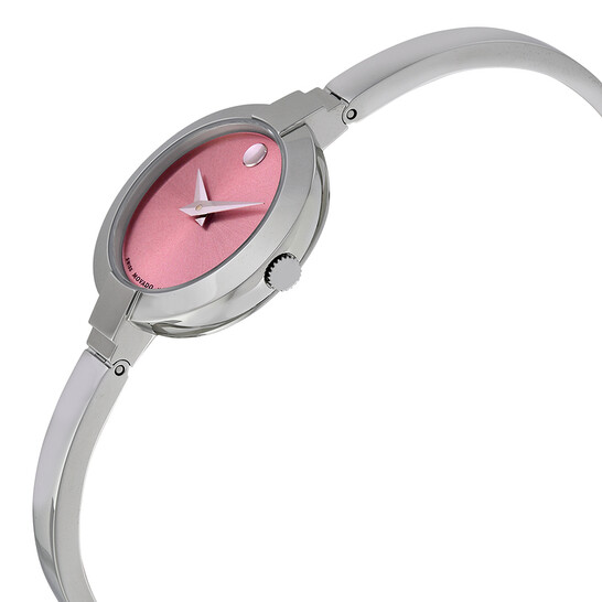 Movado Bella Pink-Dial Watch Movado Bela Museum Pink Dial Silver Steel Strap Watch For Women main image 2