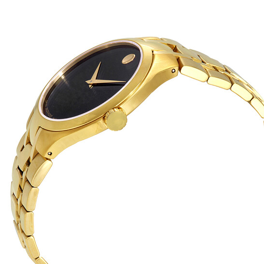 Movado Black Dial Yellow Gold PVD Watch 0607227 Movado Black Dial Yellow Gold PVD Watch 0607227 - 546x546 Image #2