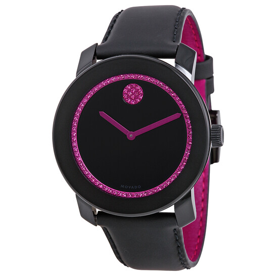Movado Bold Black and Pink Watch Black Bold 36mm W/Pink Dot 3600065 - Movado Bold wrist watch main image 3