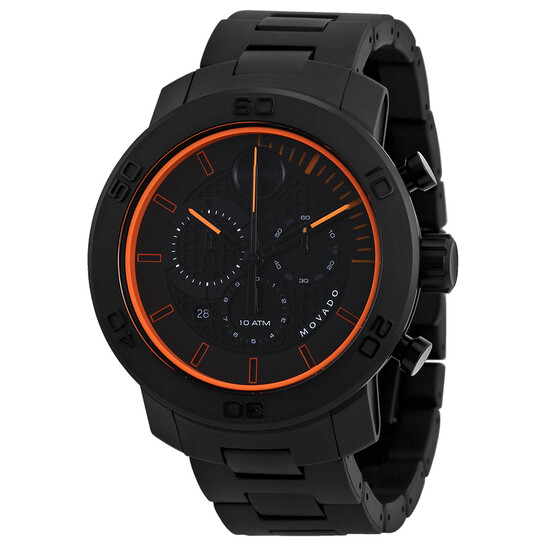 Movado Bold Chronograph Black Dial Titanium Men's Watch 3600190