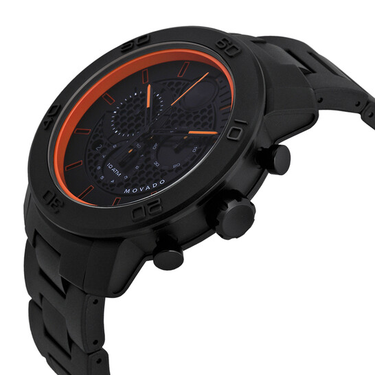 Movado Bold Chronograph Black Dial Titanium Men's Watch 3600190