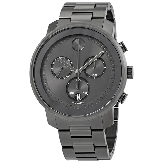 MOVADO時計 Movado Bold Chronograph Gunmetal Dial Men's Watch 3600486