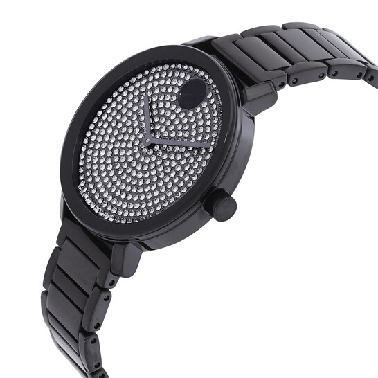 Movado Bold Evolution 2.0 Quartz Gunmetal Paved Dial Ladies 