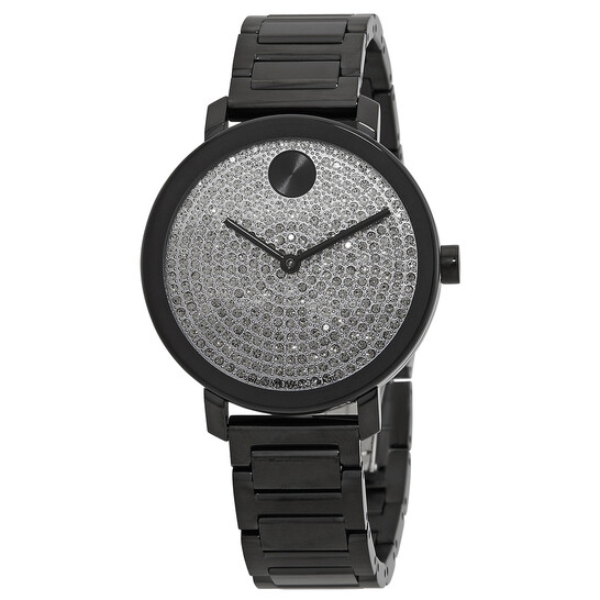 Movado Bold Evolution Quartz Grey Crystal Dial Ladies Watch