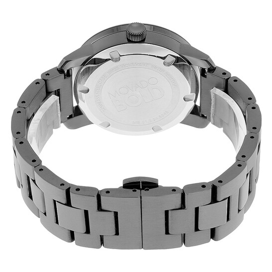 Movado Bold Grey Metallic Grey ion-Plated Steel Swarovski Crystals Ladies Watch 3600103 - 546x546 Image #3