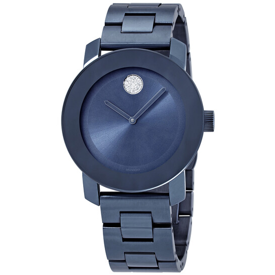 Timepiece Movado Bold Light Blue Dial Ladies Watch Movado Bold