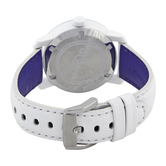 Movado Bold White Dial Swarovski Crystal White Leather  display picture 3