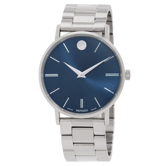 Movado Classic Museum Quartz Blue Dial Watch 607985 0607985