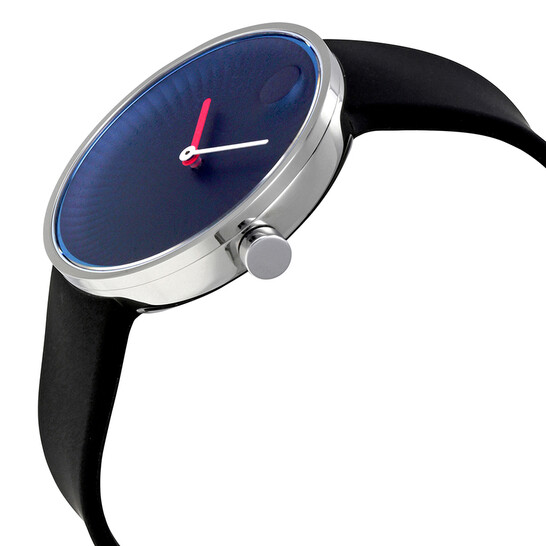 Movado Edge Blue Dial Silicone Men's Watch 3680004