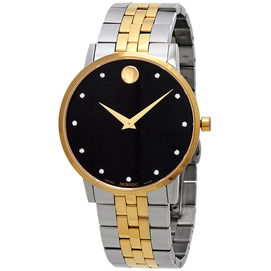 Movado Museum Classic Black Diamond Dial Men display picture 2