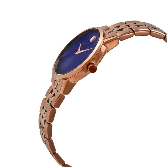 Movado Museum Quartz Blue Mother of Pearl Dial Ladies Watch