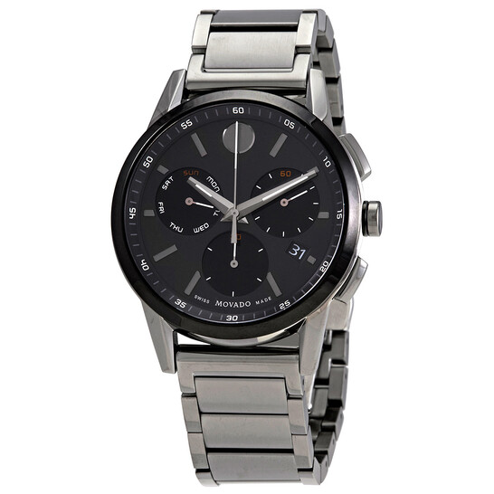 MOVADO 腕時計(クォーツ) シルバー/ブラック Movado Museum Classic Stainless Steel Black Dial Watch 0607269