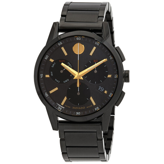 Movado Museum Sport Chronograph Quartz Black Dial Men's Watch