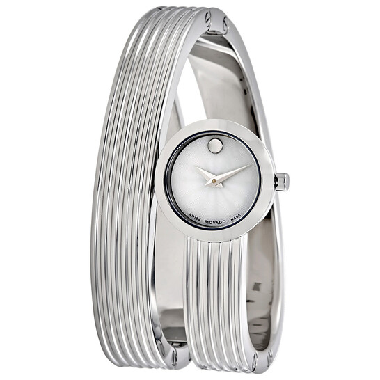 Movado Museum Wrap Mother of Pearl Dial Ladies Watch 0606805  display picture 1