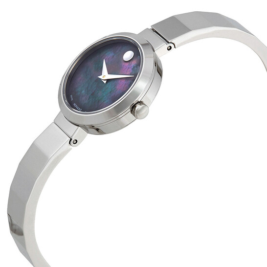 Movado Novella Black Mother of Pearl Dial Ladies Watch  display picture 3