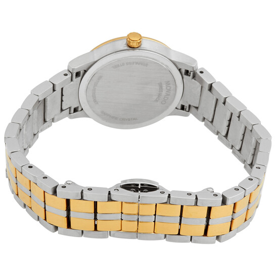 Movado Quartz Black Dial Two-tone Ladies Watch 0607539