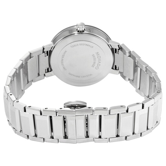 Movado Quartz Diamond Silver Museum Dial Ladies Watch 0607548