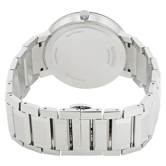 Movado Sapphire Silver Mirror Dial Men's Watch 0607178