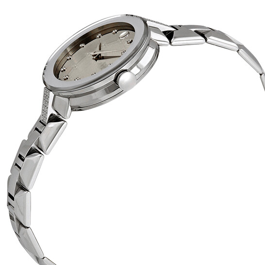 Movado Sapphire Silver Mirror Diamond Dial Ladies Watch  display picture 1