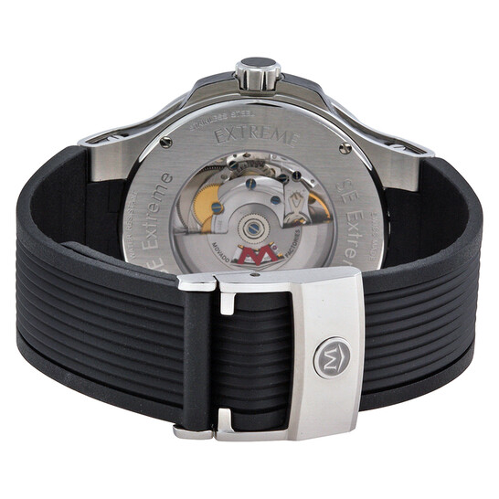 mmm⭐︎　0606 Movado SE Extreme Black Carbon Dial Black Rubber Men's Watch