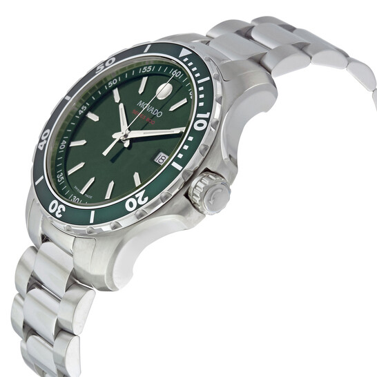 Movado Series 800 Green Dial Stainless Steel Men's Watch 2600136
