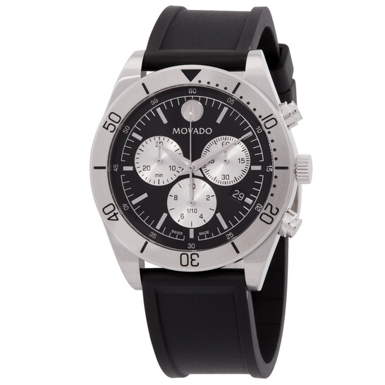 Movado Sport Chronograph Quartz Black Dial Men's Watch 607992