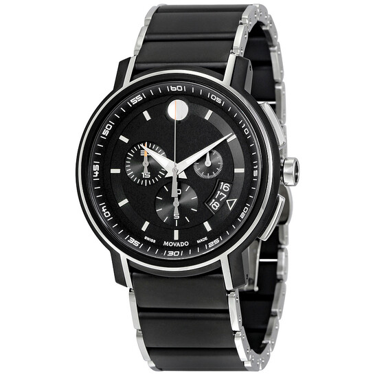 Movado Strato Chronograph Black Dial Men's Watch 0607006