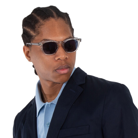 Mr. Leight HANALEI S Bluie Opal Oval Sunglasses ML2022 GRYSTN-PLT