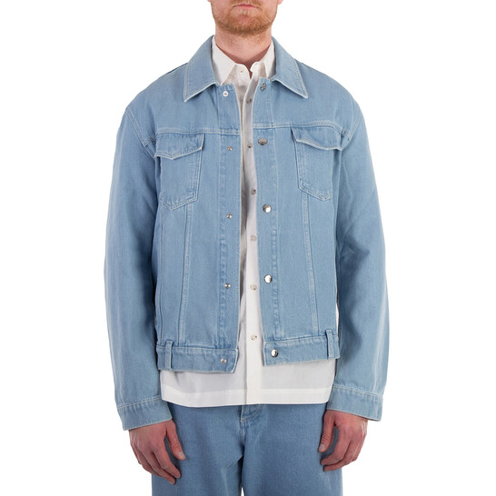 Nanushka Eco Light Wash Boyce Denim Jacket, Size Large