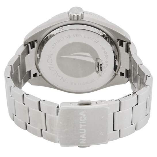 Orologio Uomo Nautica Key Biscayne, Quarzo, Cassa 46mm In Acciaio, Cinturino Acciaio E Silicone Intercambiabili, 100m, Ref. NAPKBS224
