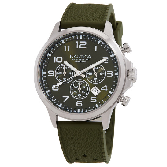 Nautica NCT Blue Ocean Chronograph Quartz Green Dial Men's Watch