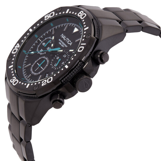 Nautica NCT Blue Sail Chronograph Quartz Black Dial Men's Watch