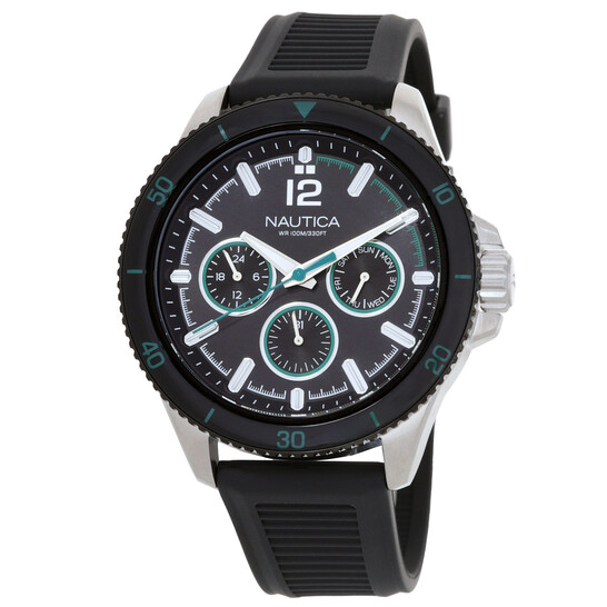 Nautica Nct Windros Multifunction Quartz Black Dial Men's Watch