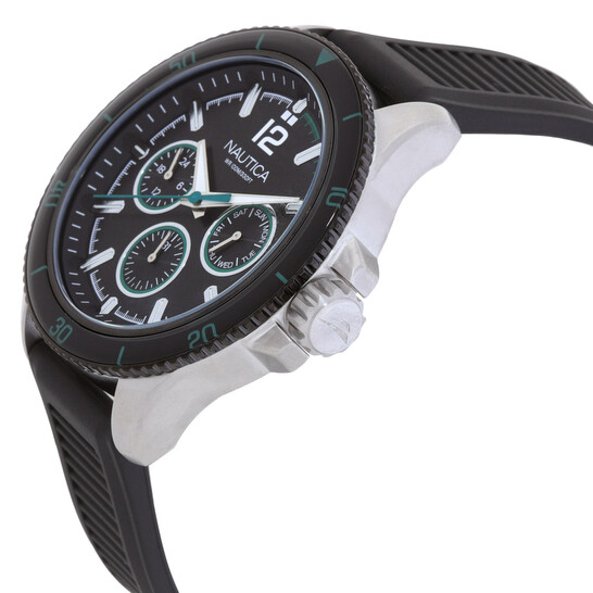 Nautica Nct Windros Multifunction Quartz Black Dial Men's Watch
